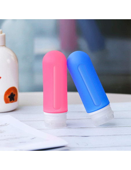 Botellas de viaje 3 oz ABUNRO a prueba de fugas 4+2 tarros