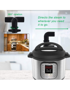 Desviador de Vapor para Olla a Presión Instant Pot - Silicona Negra 2