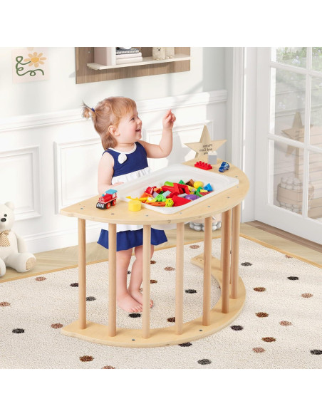 Mesa Sensorial Costzon 6 en 1 de Madera para Niños