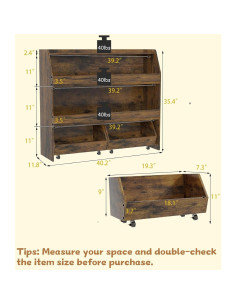 Estante Montessori COZPAW 3 Niveles para Juguetes y Libros 2