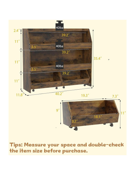Estante Montessori COZPAW 3 Niveles para Juguetes y Libros