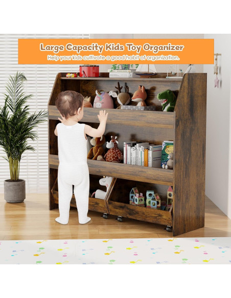 Estante Montessori COZPAW 3 Niveles para Juguetes y Libros