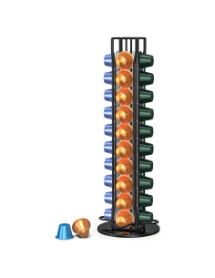 Organizador de Cápsulas de Café ZECENN para Nespresso - Negro, 40 Cápsulas