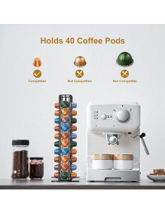 Organizador de Cápsulas de Café ZECENN para Nespresso - Negro, 40 Cápsulas 2