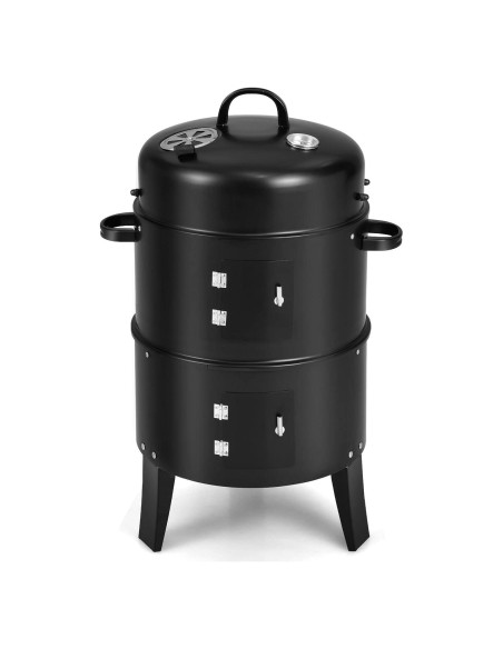 Parrilla Ahumadora Vertical Giantex 3 en 1 para Exterior
