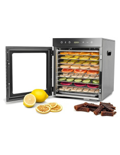 Deshidratadora de Alimentos EASYROSE 10 Bandejas 800W Acero Inoxidable