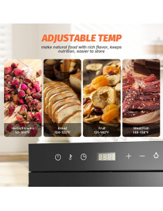 Deshidratadora de Alimentos EASYROSE 10 Bandejas 800W Acero Inoxidable 2