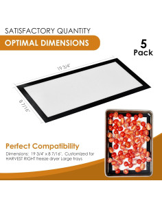 Tapetes de Silicona KitchenRaku 5PCS para Deshidratador 2