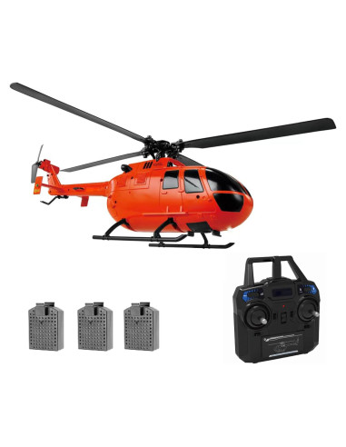 GoolRC C186 Helicóptero RC 6 Ejes Estabilización Naranja