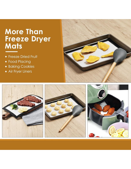 Tapetes de Silicona KitchenRaku 5PCS para Deshidratador