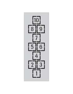 Plantilla de Pintura Rayuela 80" x 18" Reutilizable Marketing Holders