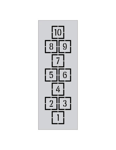 Plantilla de Pintura Rayuela 80" x 18" Reutilizable Marketing Holders