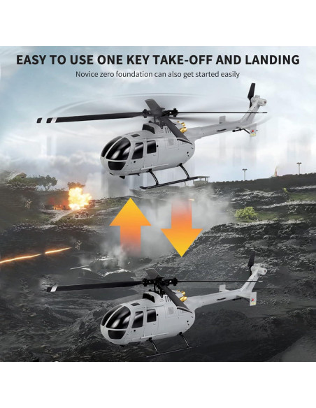 GoolRC C186 Helicóptero RC 6 Ejes Estabilización Naranja