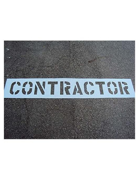 Paquete de 2 Plantillas de Contratista 30cm Letras para Estacionamientos