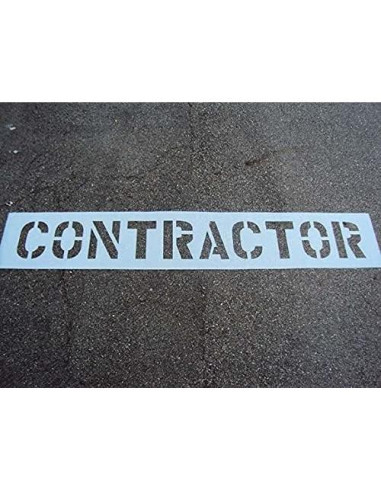 Paquete de 2 Plantillas de Contratista 30cm Letras para Estacionamientos