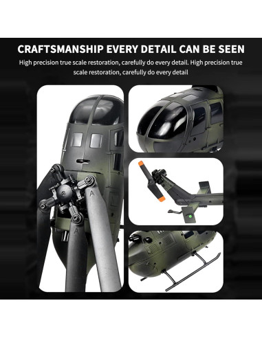 GoolRC C186 Helicóptero RC 6 Ejes Estabilización Naranja