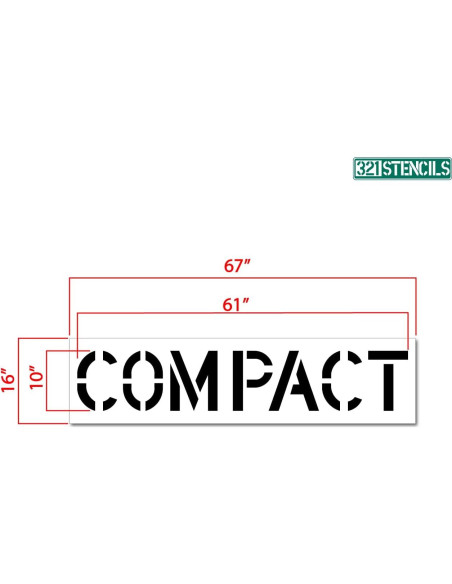 Plantilla de Pavimento Compacta Marketing Holders 30.48 cm Letras