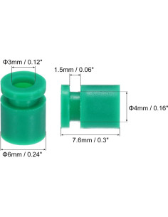 Bolas de Goma Antivibración MECCANIXITY 4.6mm Verde 12pcs 2