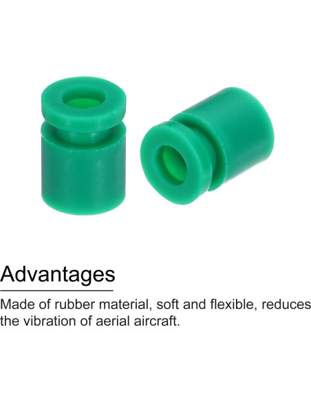 Bolas de Goma Antivibración MECCANIXITY 4.6mm Verde 12pcs