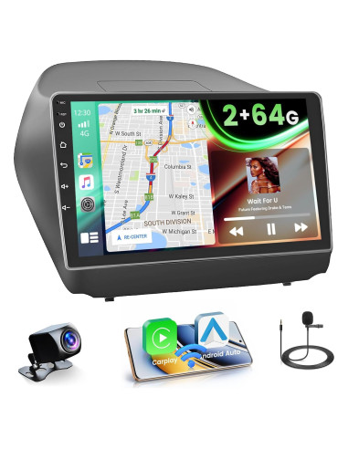 Radio Android 10" 2+64GB Fuluku para Hyundai Tucson 2010-2015