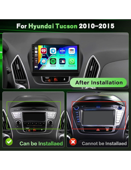 Radio Android 10" 2+64GB Fuluku para Hyundai Tucson 2010-2015