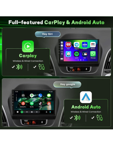 Radio Android 10" 2+64GB Fuluku para Hyundai Tucson 2010-2015