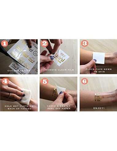 Tatuajes Temporales Henna Oro Rosa Terra - 75+ Diseños Impermeables