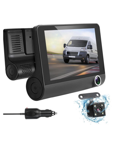 Cámara Dash 3 Canales iMounTEK 1296P Full HD Gran Angular