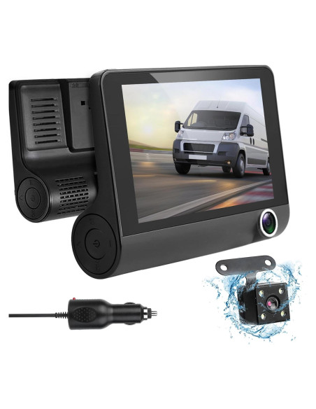 Cámara Dash 3 Canales iMounTEK 1296P Full HD Gran Angular