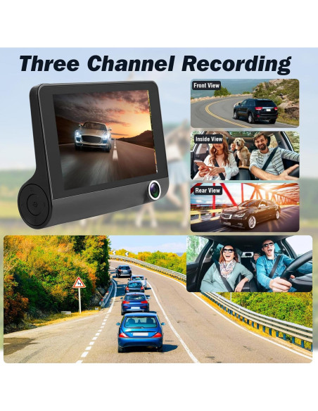 Cámara Dash 3 Canales iMounTEK 1296P Full HD Gran Angular