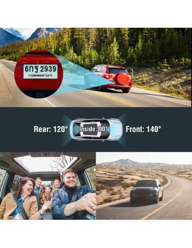 Cámara Dash 3 Canales iMounTEK 1296P Full HD Gran Angular