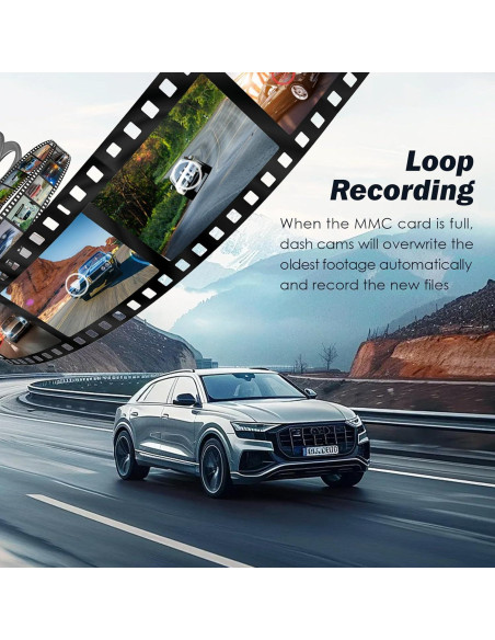 Cámara Dash 3 Canales iMounTEK 1296P Full HD Gran Angular