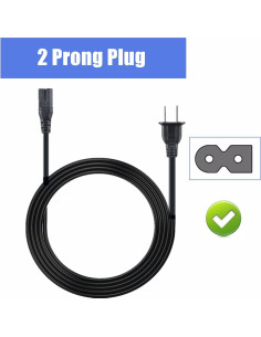 Cable de Reemplazo AC 1.5m CJP-Geek para DVD VHS Panasonic 2