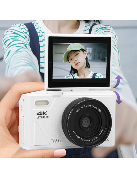 Cámara Digital 64MP CCYLEZ 4K Zoom 18X Pantalla Plegable