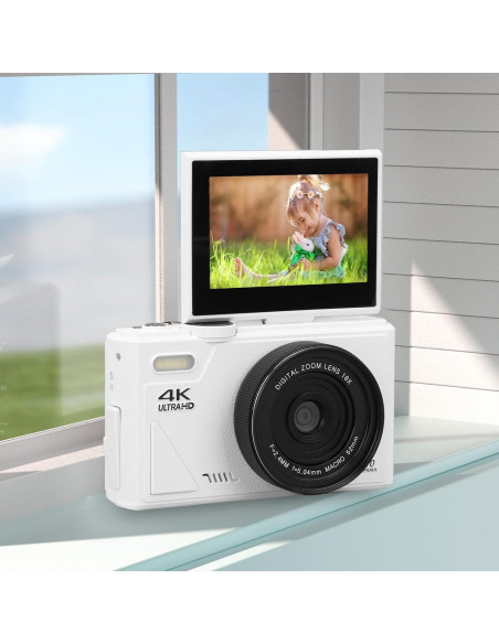 Cámara Digital 64MP CCYLEZ 4K Zoom 18X Pantalla Plegable