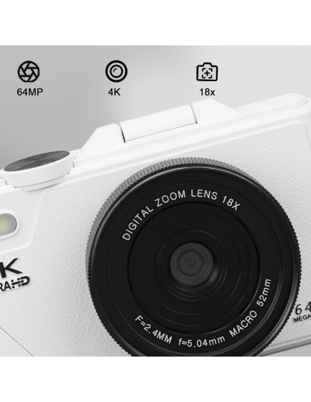 Cámara Digital 64MP CCYLEZ 4K Zoom 18X Pantalla Plegable