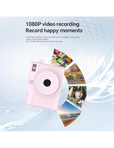 Cámara Mini Digital ONEFAR X2PRO 1080P Rosa con 32GB
