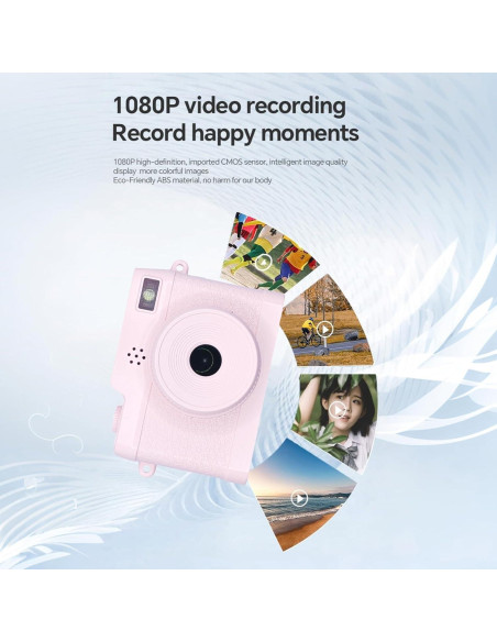 Cámara Mini Digital ONEFAR X2PRO 1080P Rosa con 32GB