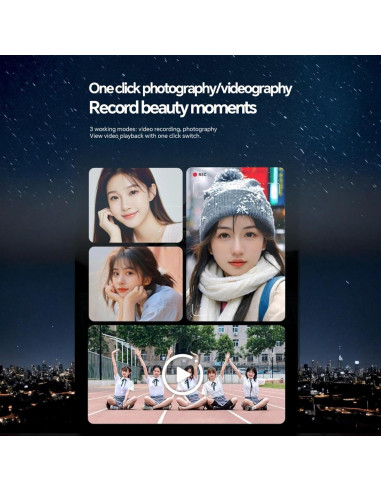 Cámara Mini Digital ONEFAR X2PRO 1080P Rosa con 32GB