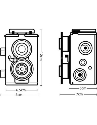 Cámara TLR de película 35MM VELATEMOR doble lente DIY
