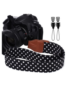 Correa de cámara Eorefo universal negra para DSLR y sin espejo
