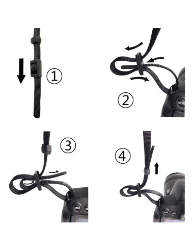 Correa de cámara Eorefo universal negra para DSLR y sin espejo