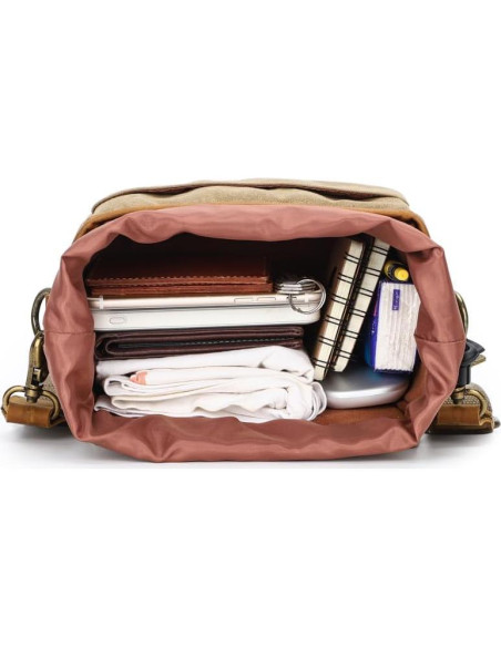 Bolsa de Cámara Vintage Peacechaos Lona Impermeable 20x15cm