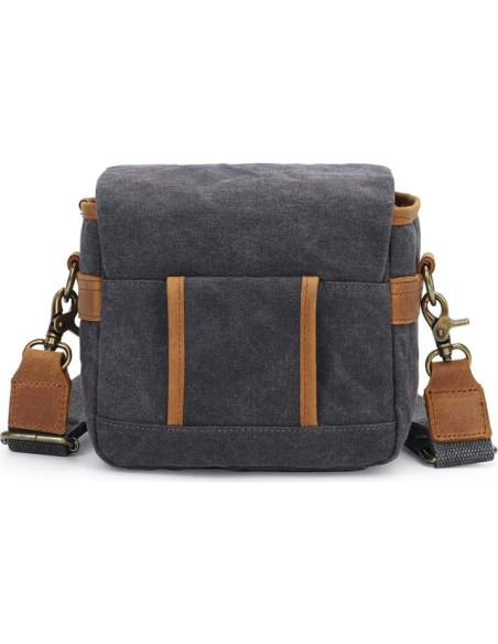 Bolsa de Cámara Vintage Peacechaos Lona Impermeable 20x15cm