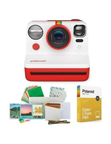 Cámara Instantánea Polaroid Now 2 Generación Rojo + Película 8 Exposiciones