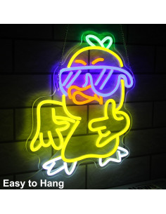 Luz de Neón LED Pato Amarillo Kullneon 36.1x32 cm 2