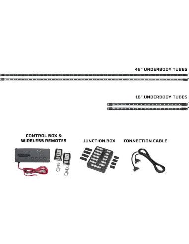 Kit de Iluminación LEDGlow Bajo Cuerpo 4 Piezas Multicolor 12V-72V