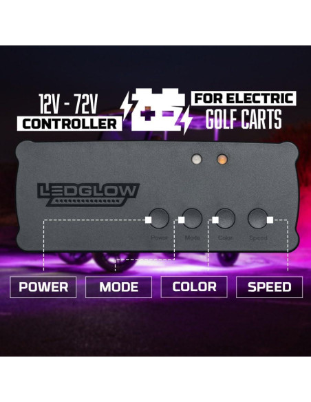 Kit de Iluminación LEDGlow Bajo Cuerpo 4 Piezas Multicolor 12V-72V