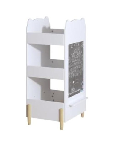 Estantería para Niños KT Rolster, Librero Oso Blanco 3 Niveles