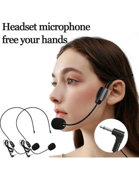 Kit de Micrófono Inalámbrico 8 en 1 - 4 Diadema y 4 Lavalier